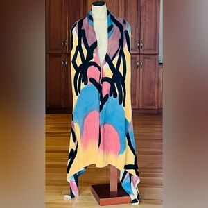 Radzoli Multicolor Abstract Shawl, NEVER WORN, Large and Adorable